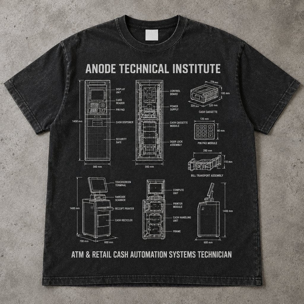 ATM & Retail Cash Automation Systems Technician t-shirt