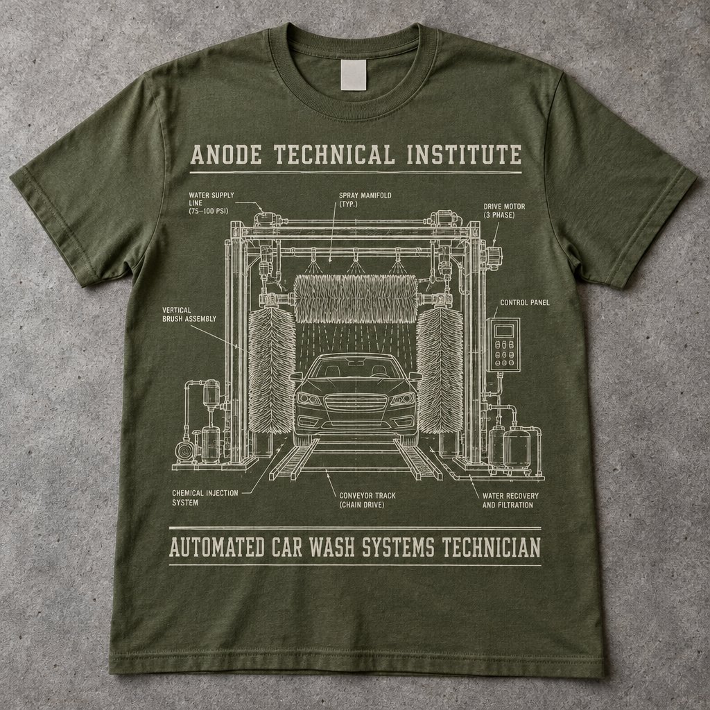 Automated Car Wash Systems Technician t-shirt