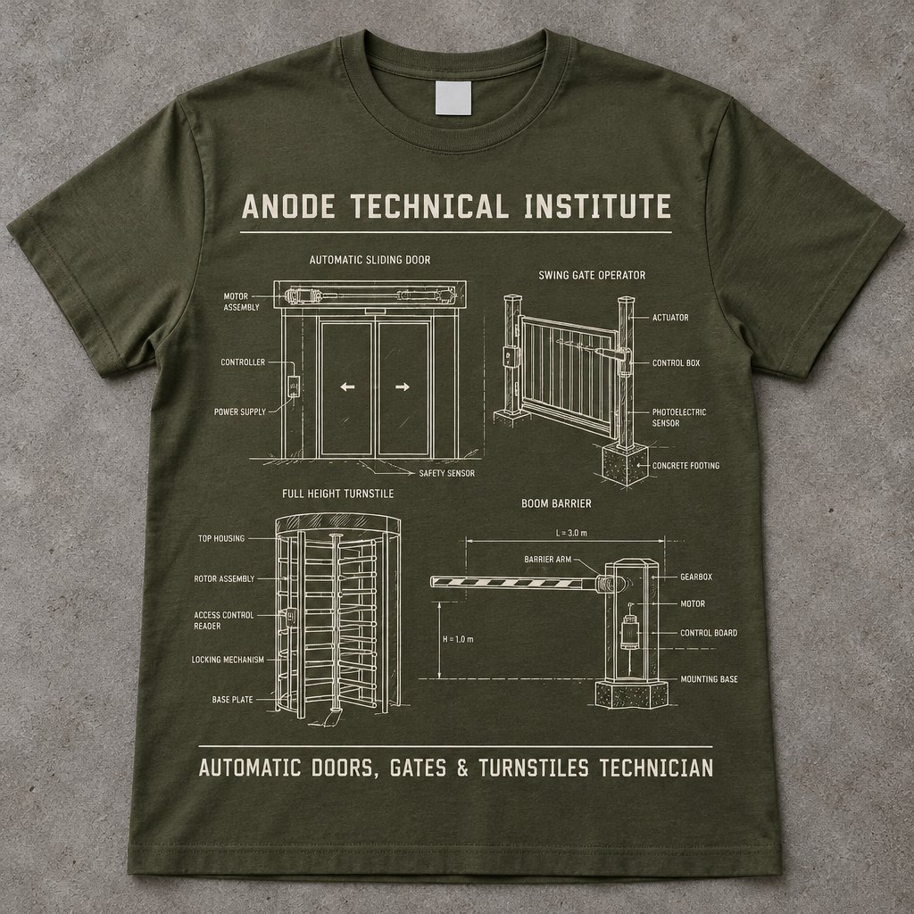 Automatic Doors, Gates & Turnstiles Technician t-shirt