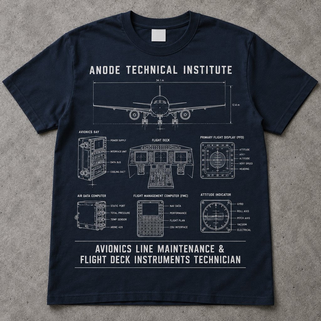 Avionics Line Maintenance & Flight Deck Instruments Technician t-shirt