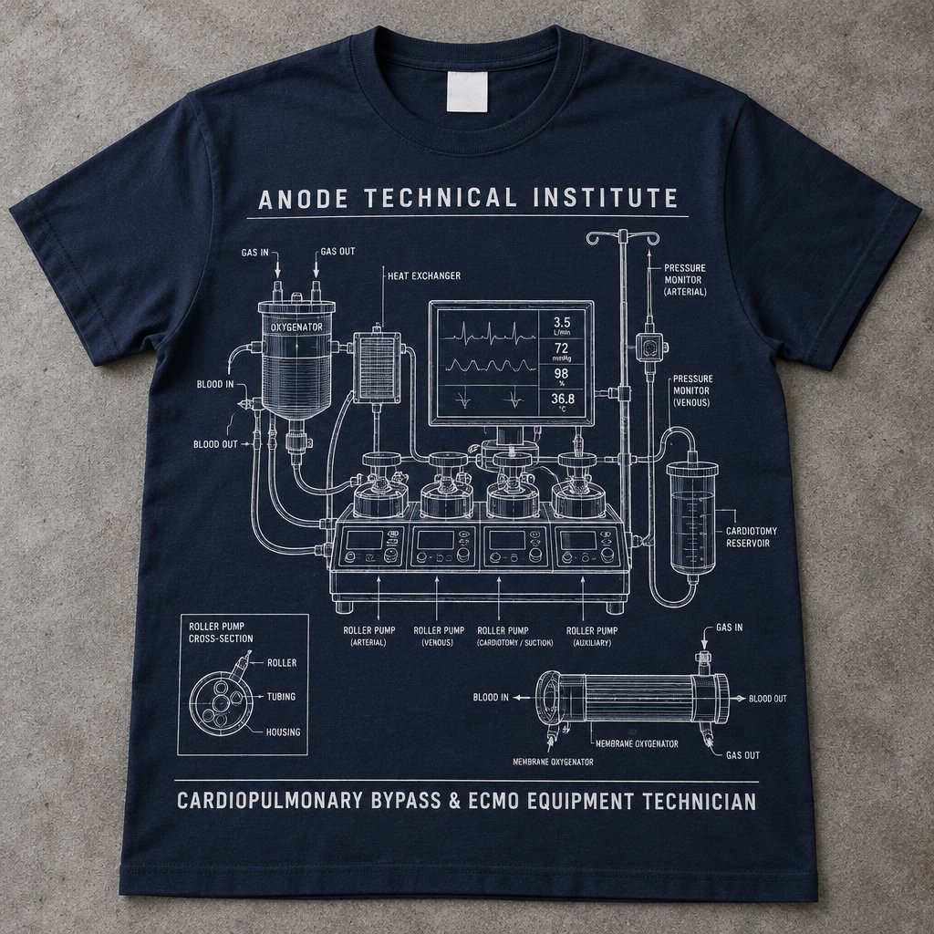 Cardiopulmonary Bypass & ECMO Equipment Technician t-shirt