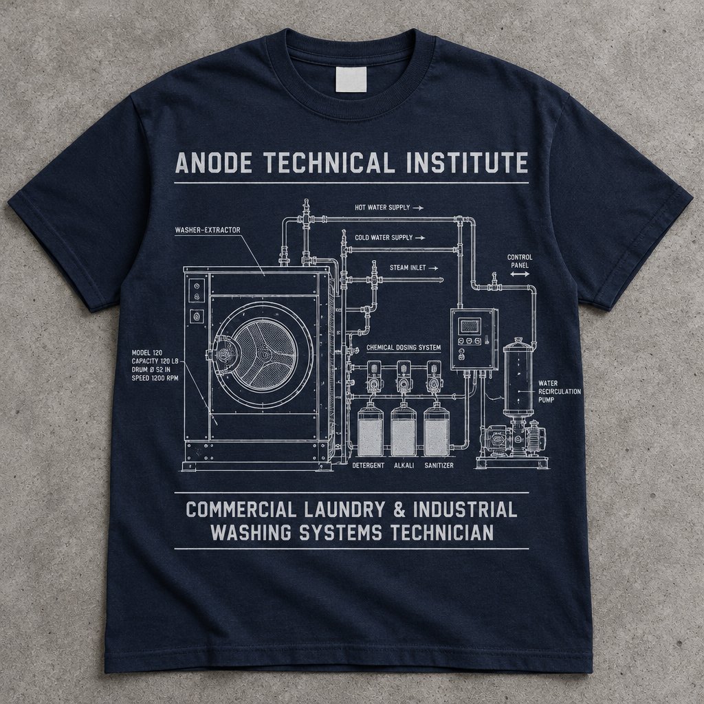 Commercial Laundry & Industrial Washing Systems Technician t-shirt