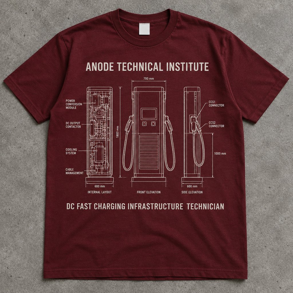 DC Fast Charging Infrastructure Technician t-shirt