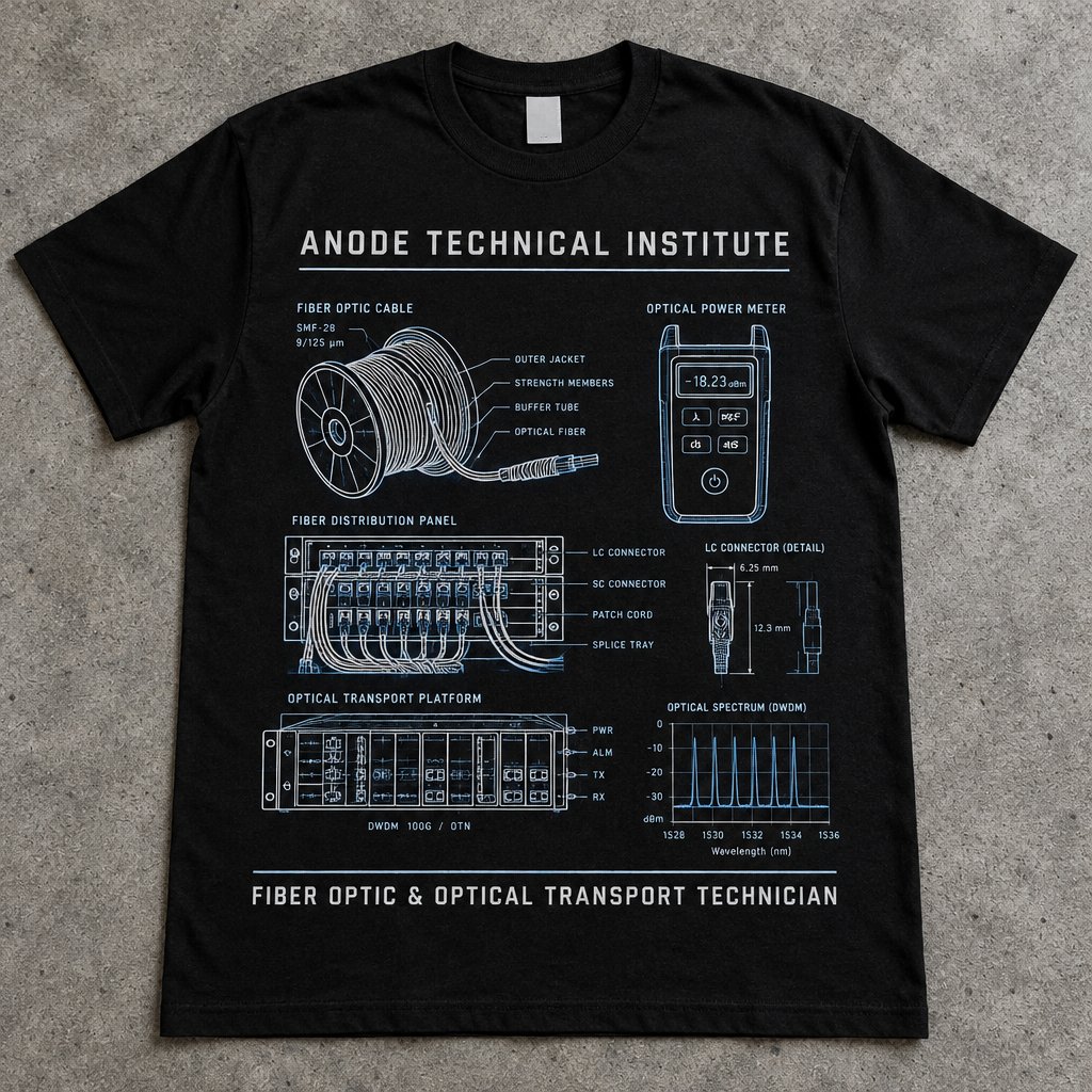 Fiber Optic & Optical Transport Technician t-shirt