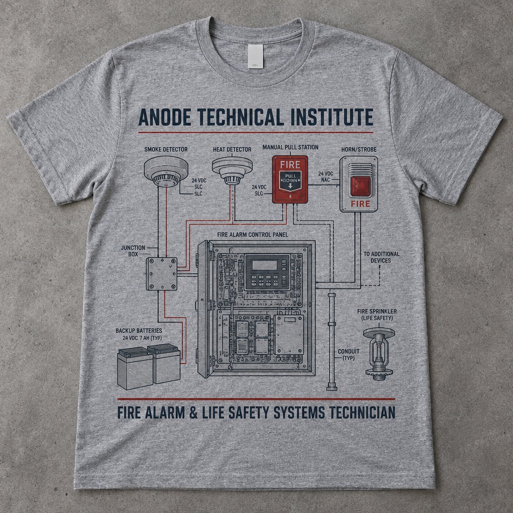 Fire Alarm & Life Safety Systems Technician t-shirt