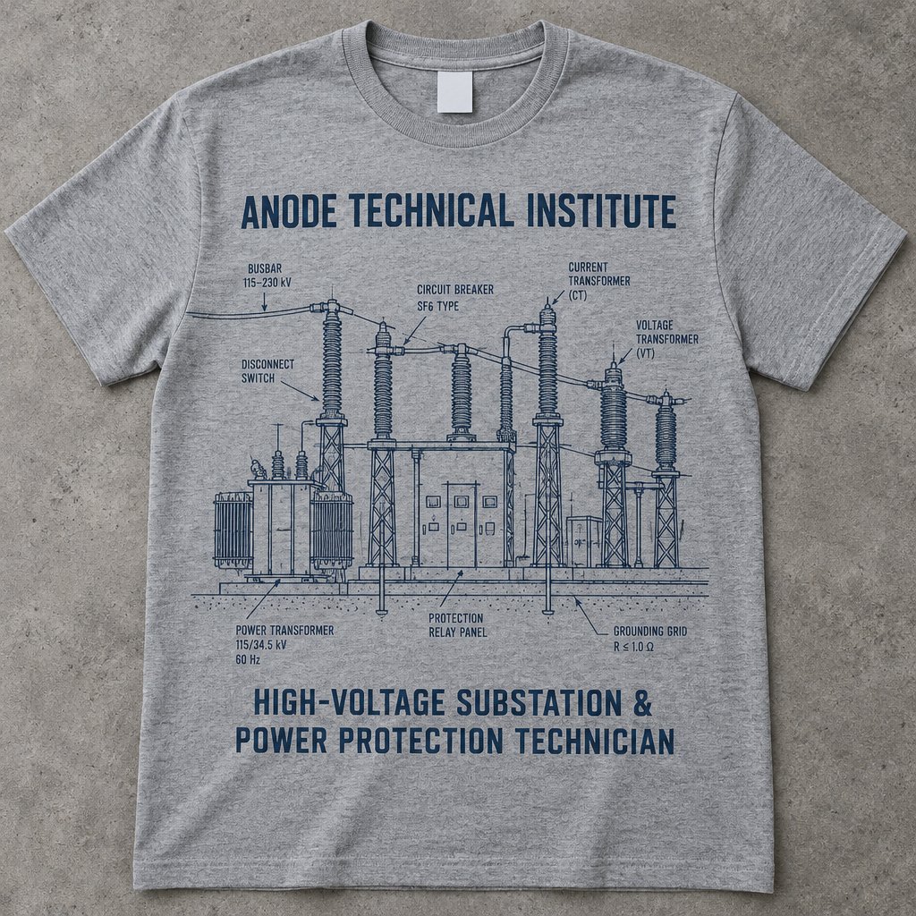 High-Voltage Substation & Power Protection Technician t-shirt