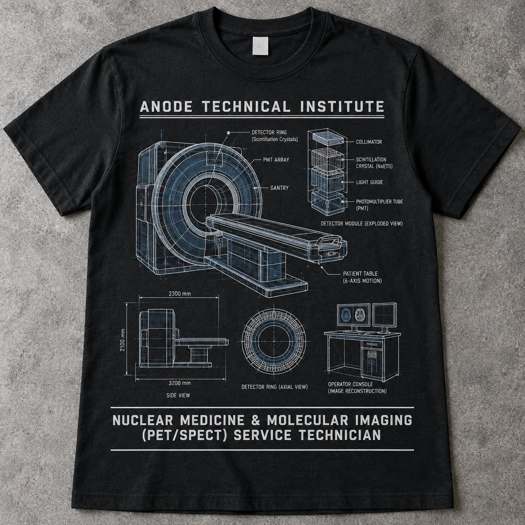 Nuclear Medicine & Molecular Imaging (PET/SPECT) Service Technician t-shirt