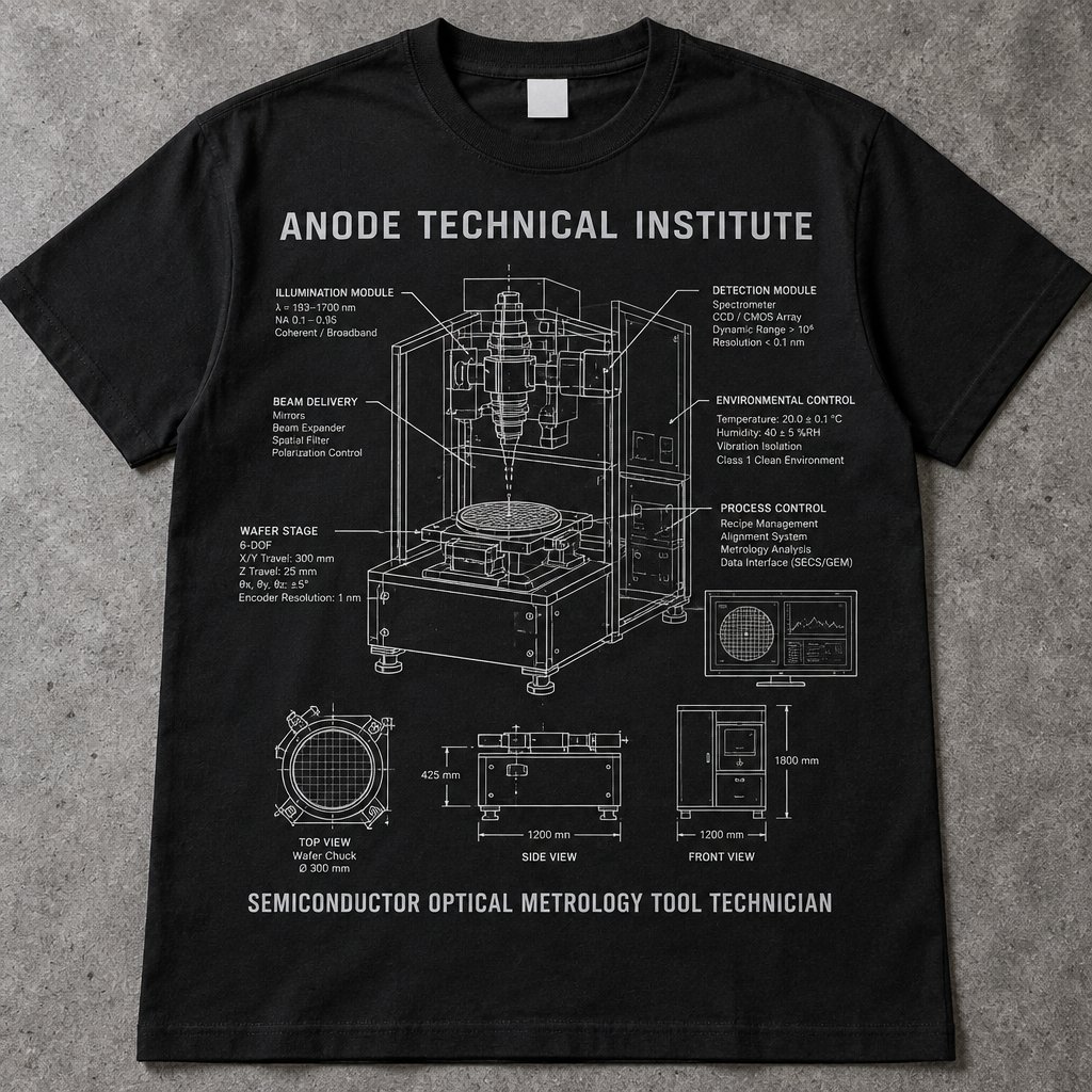Semiconductor Optical Metrology Tool Technician t-shirt
