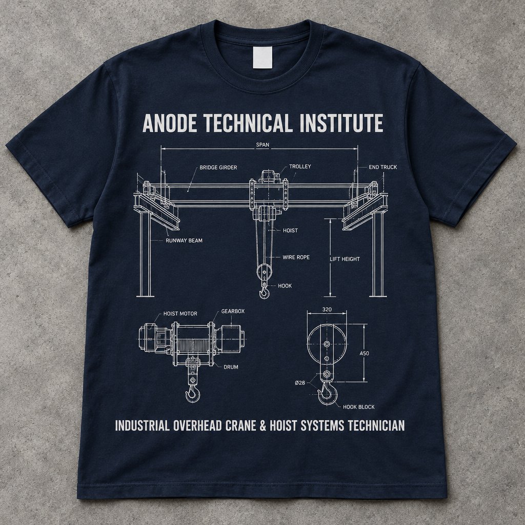 Industrial Overhead Crane & Hoist Systems Technician t-shirt