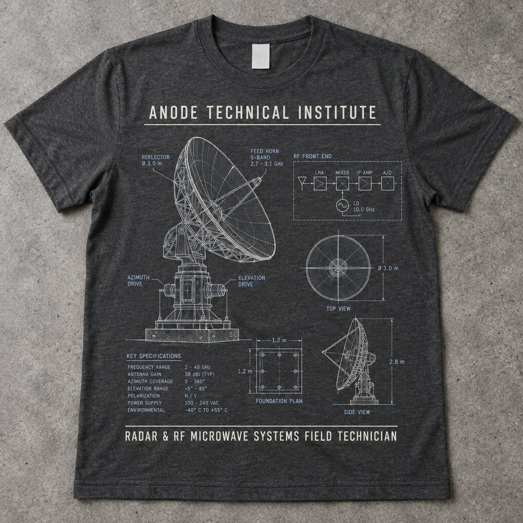Radar & RF Microwave Systems Field Technician t-shirt