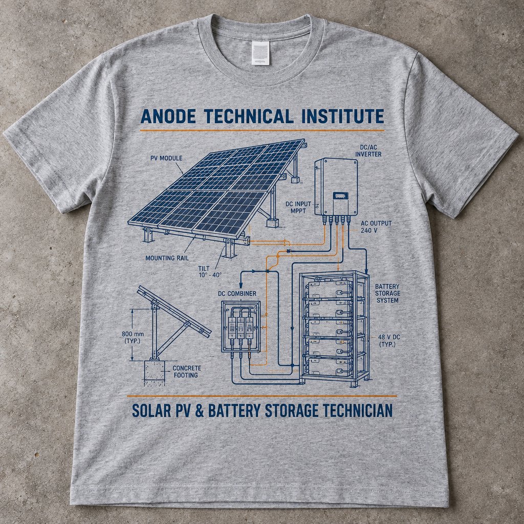 Solar PV & Battery Storage Technician t-shirt