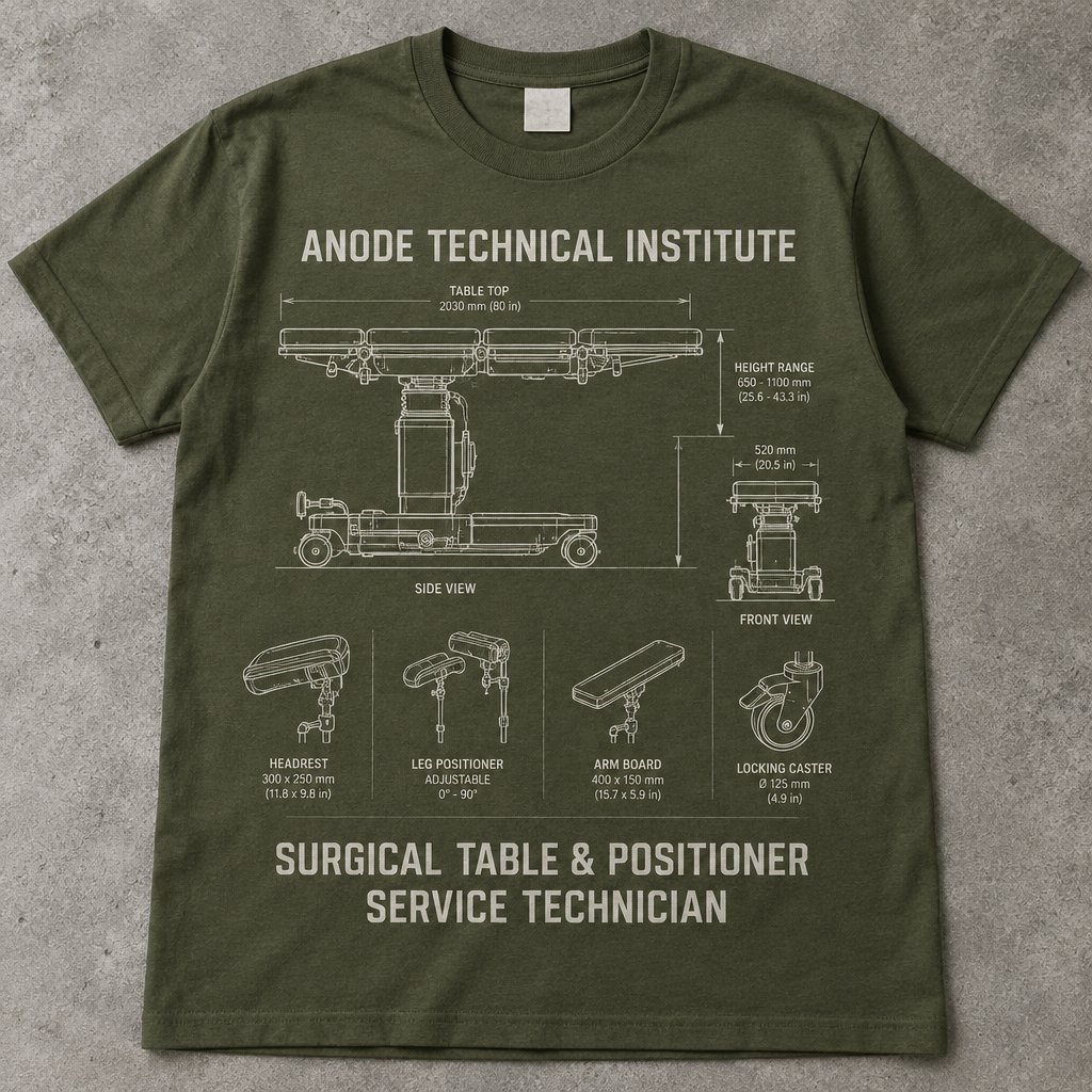 Surgical Table & Positioner Service Technician t-shirt