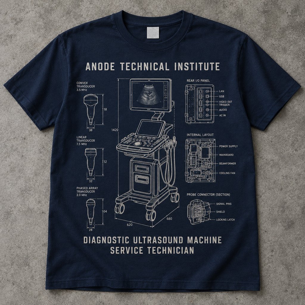 Diagnostic Ultrasound Machine Service Technician t-shirt
